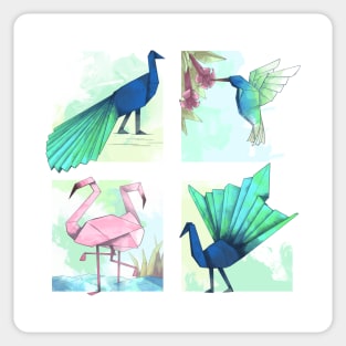 Origami Birds 2 Sticker